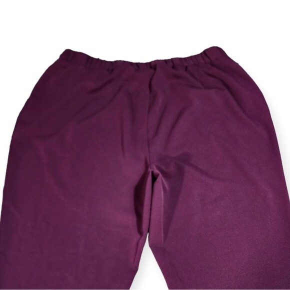 Allison Daley Elastic Waist Pull On Pants w/ Pockets Merlot Purple 16‎ - Picture 7 of 7